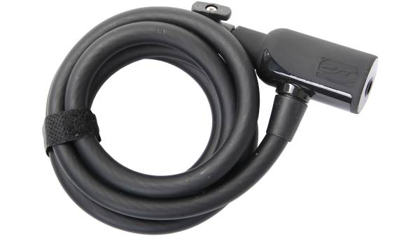 Špirálový káblový zámok "Powerloc" od CONTEC ponúka bezpečnosť a zároveň pohodlie vďaka vysoko flexibilnému oceľovému lanku (priemer 15 mm) s odolným vinylovým poťahom.
